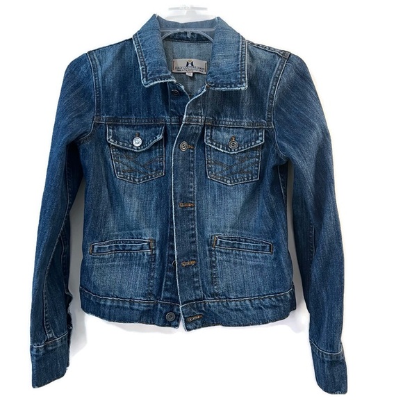 Juicy Couture Jeans Women Blue Denim Jean Jacket Vintage Made in USA Size M - Picture 1 of 12